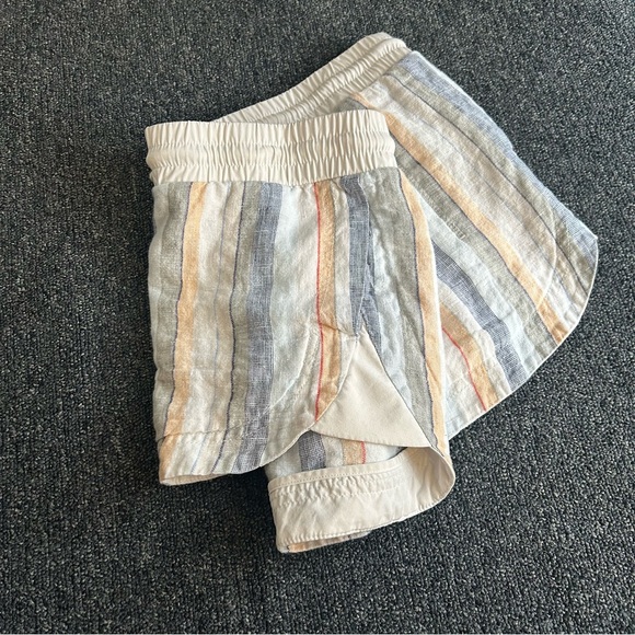 Athleta Beachside Bali Linen Shorts Striped Women’s Size 8 - Picture 6 of 10